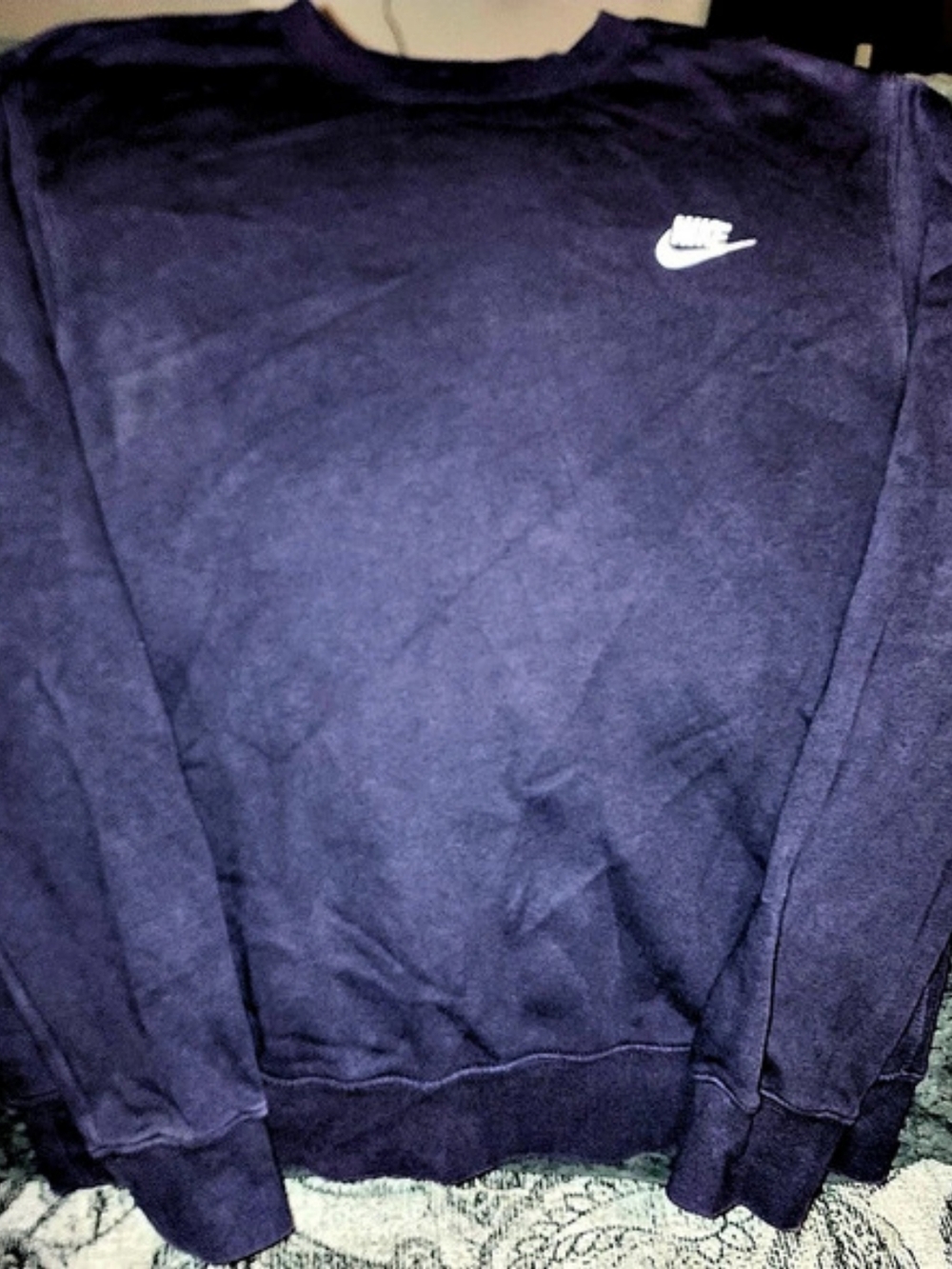 Nike Sportswear Club Fleece Crewneck Sweatshirt Purple Small
